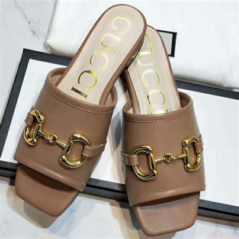 gucci nude sandals|Gucci Slides for Women .